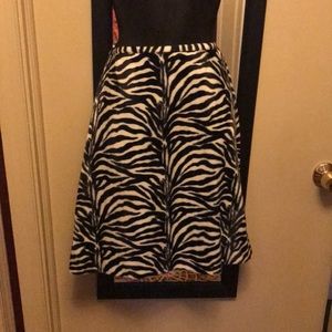 Size 12p Faux Zebra hair skirt.